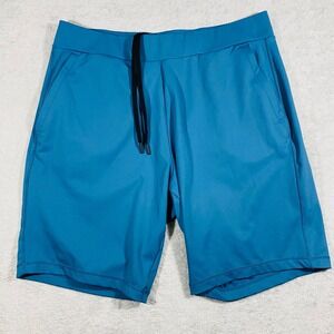 32 Degrees Cool Athletic Shorts Mens XL Blue Stretch Drawstring Pockets